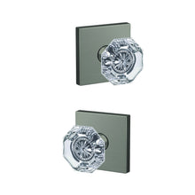 Schlage FC21ALX-COL Alexandria Glass Knob with Collins Rose Passage & Privacy Door Knob