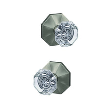 Schlage FC21ALX619RWD Alexandria Glass Knob with Rosewood Rose Passage & Privacy Door Knob.