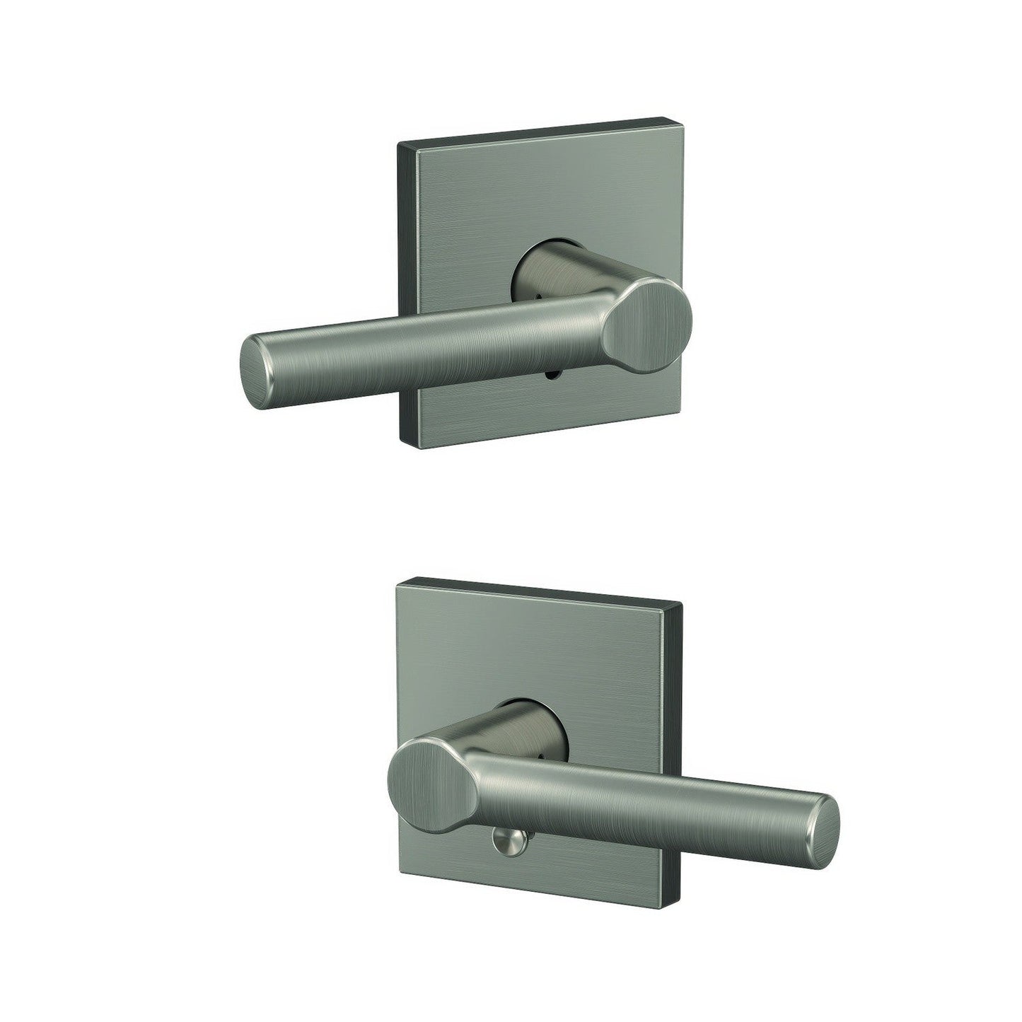 Schlage FC21BRW-COL Broadway Lever with Collins Rose Passage & Privacy Door Lever
