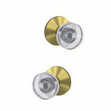 Schlage FC21DAW-KIN Dawes Glass Knob with Kinsler Rose Passage & Privacy Door Knob.