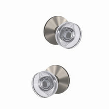 Schlage FC21DAW-KIN Dawes Glass Knob with Kinsler Rose Passage & Privacy Door Knob