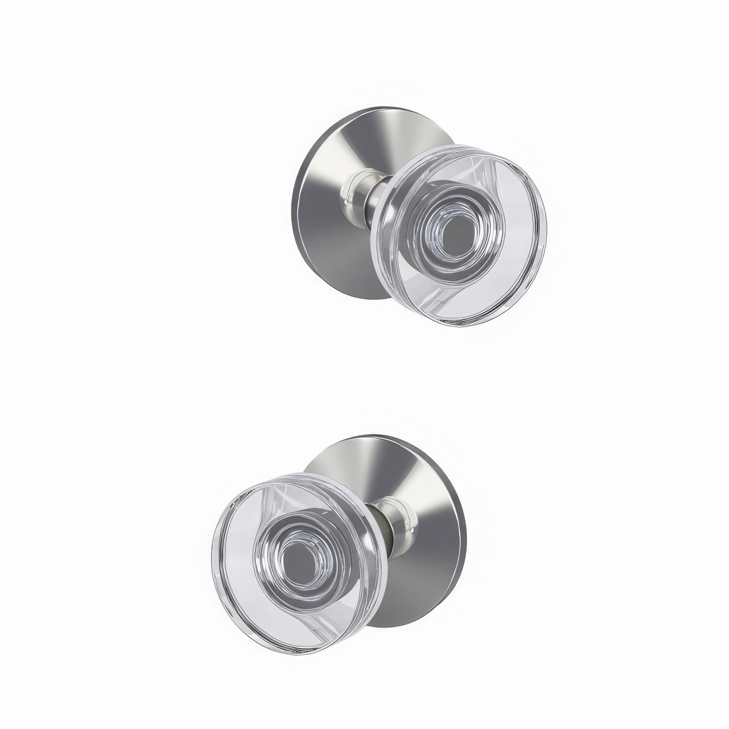 Schlage FC21DAW-KIN Dawes Glass Knob with Kinsler Rose Passage & Privacy Door Knob