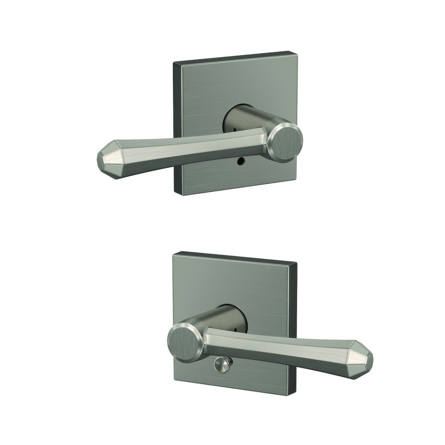 Schlage FC21DMP-COL Dempsey Lever with Collins Rose Passage & Privacy Door Lever.