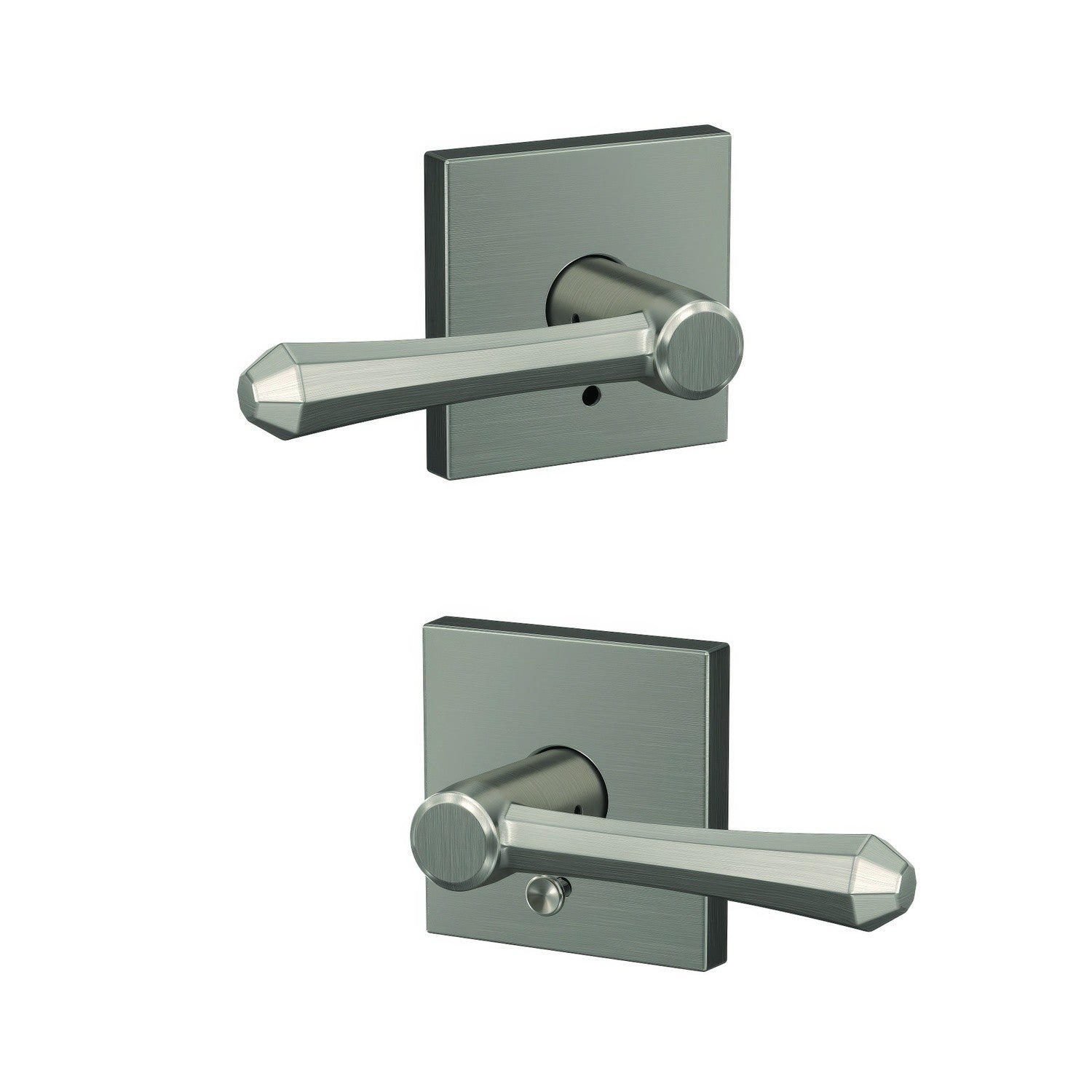 Schlage FC21DMP-COL Dempsey Lever with Collins Rose Passage & Privacy Door Lever