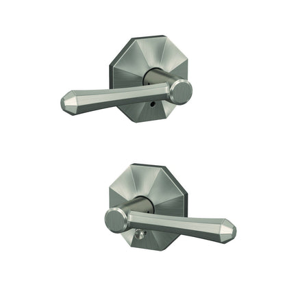 Schlage FC21DMP-RWD Dempsey Lever with Rosewood Rose Passage & Privacy Door Lever.