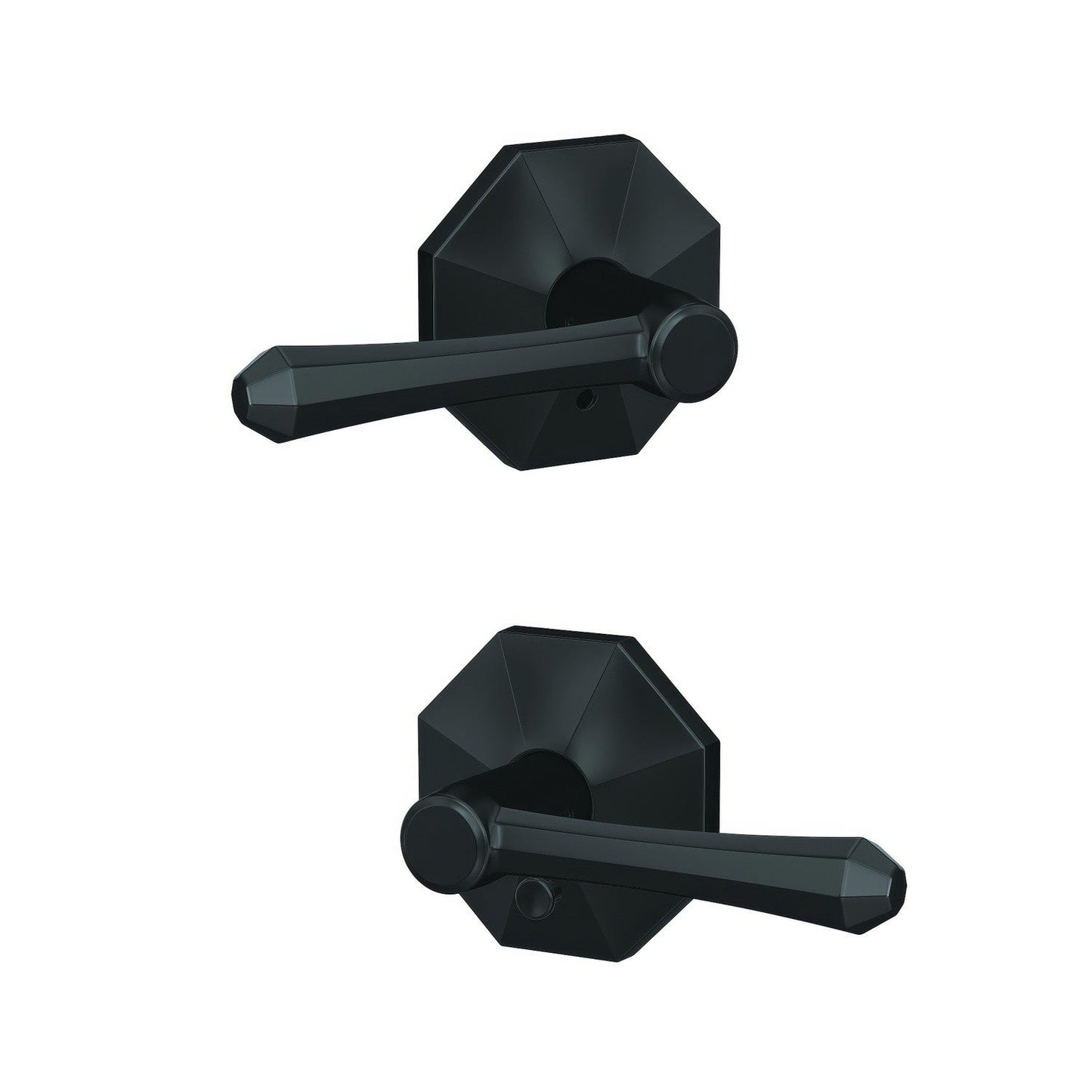 Schlage FC21DMP-RWD Dempsey Lever with Rosewood Rose Passage & Privacy Door Lever.