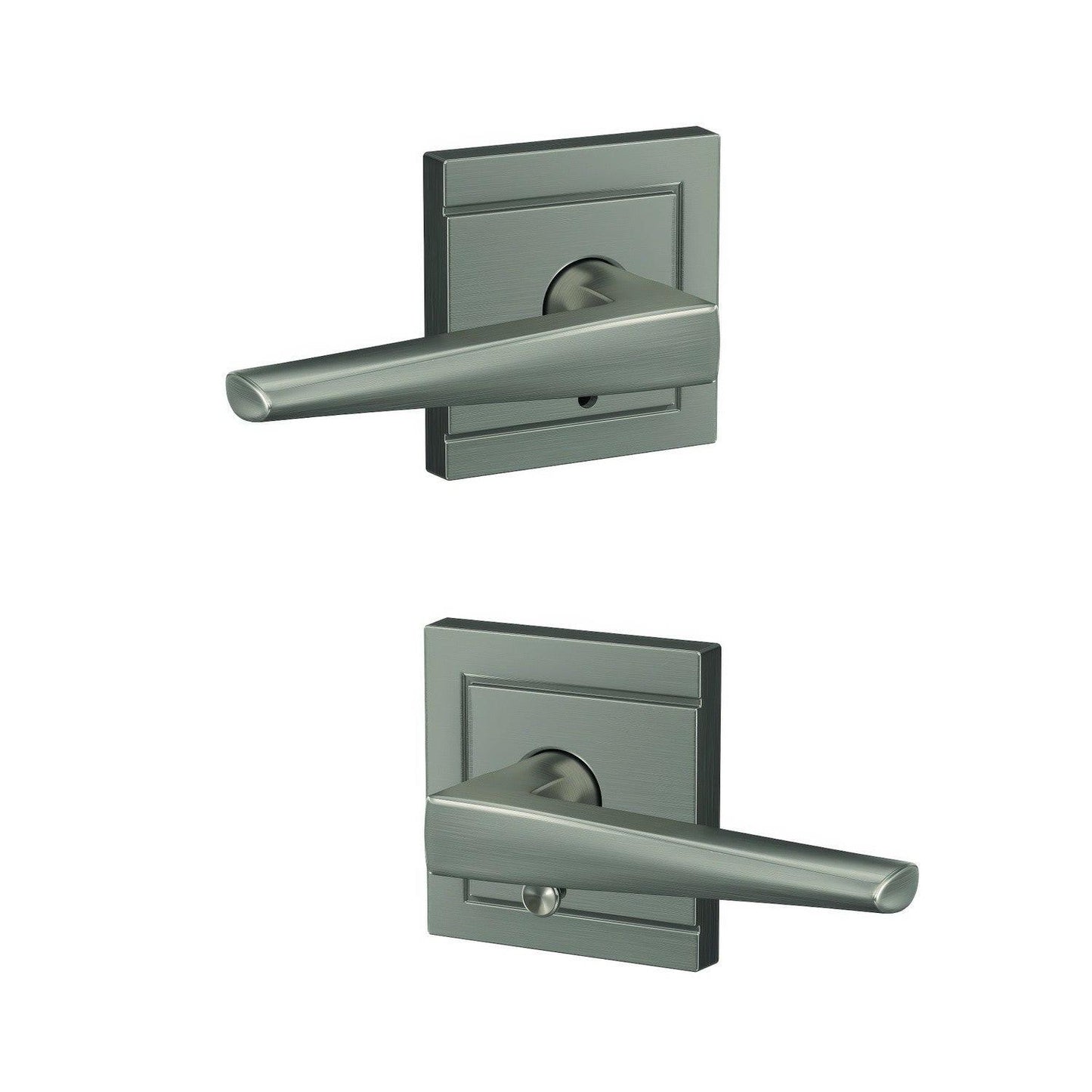 Schlage FC21ELR-ULD Eller Lever with Upland Rose Passage & Privacy Door Lever