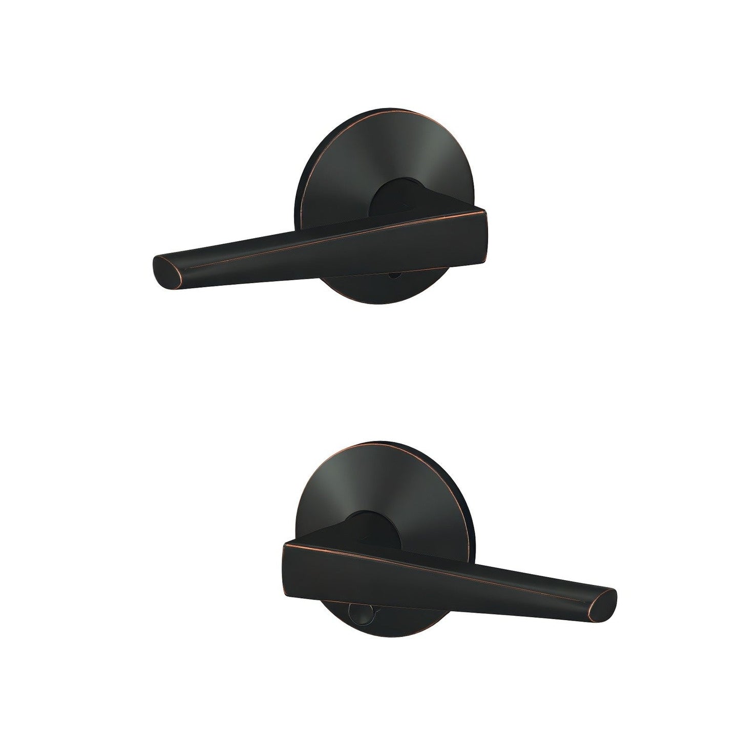 Schlage FC21ELR-KIN Eller Lever with Kinsler Rose Passage & Privacy Door Lever.