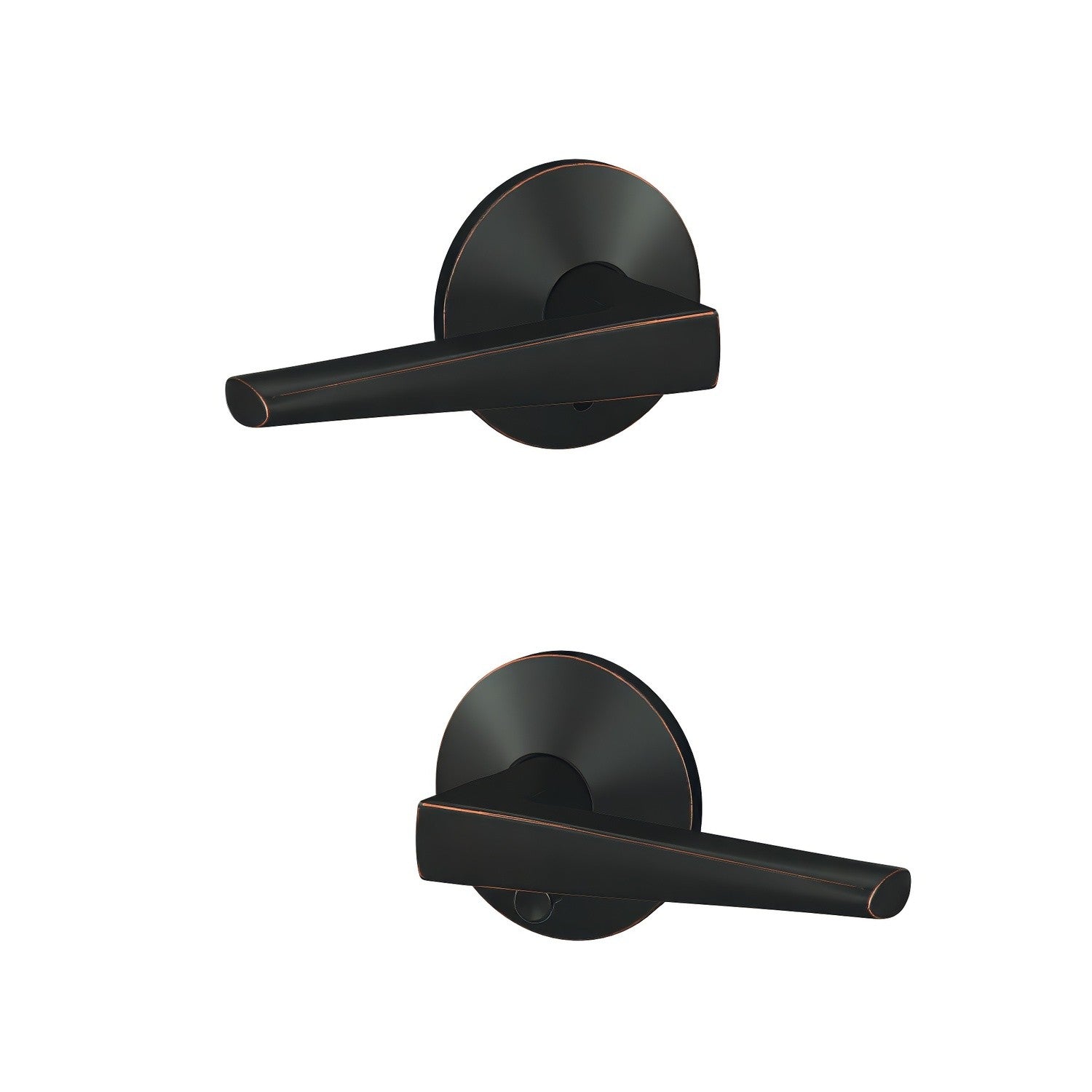 Schlage FC21ELR-KIN Eller Lever with Kinsler Rose Passage & Privacy Door Lever.