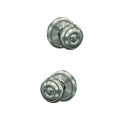 Schlage FC21GEO-ALD Georgian Knob with Alden Rose Passage & Privacy Door Knob