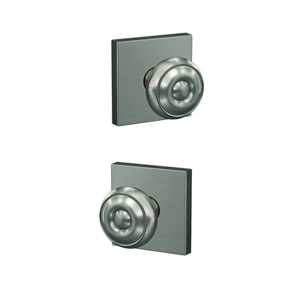 Schlage FC21GEO-COL Georgian Knob with Collins Rose Passage & Privacy Door Knob