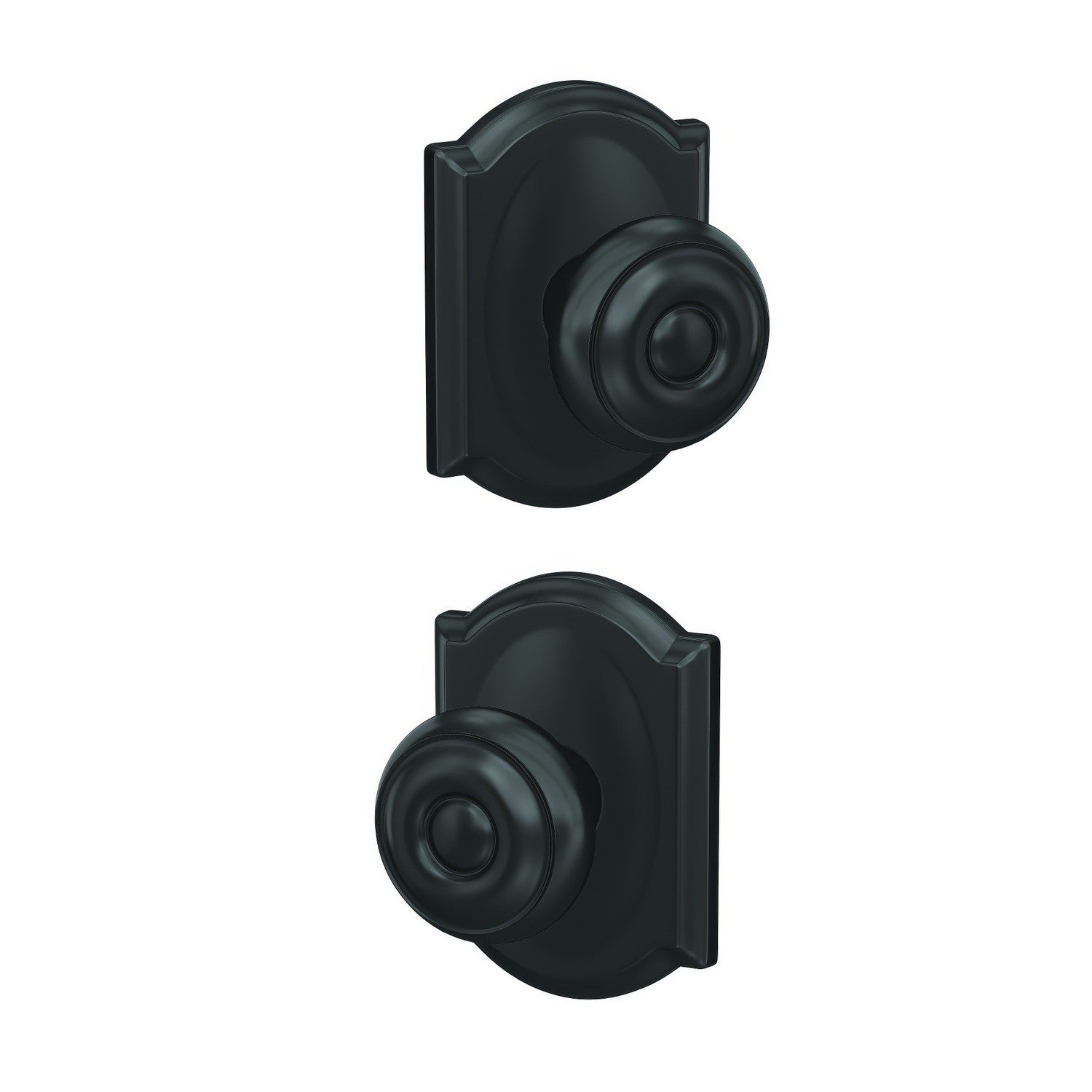 Schlage FC21GEO-CAM Georgian Knob with Camelot Rose Passage & Privacy Door Knob