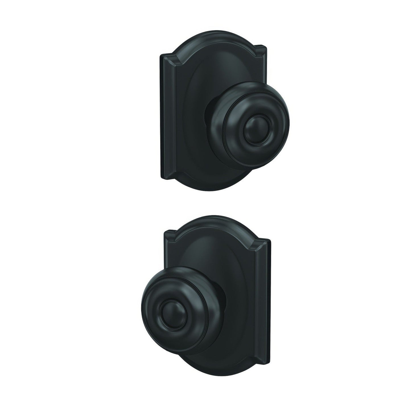 Schlage FC21GEO-CAM Georgian Knob with Camelot Rose Passage & Privacy Door Knob
