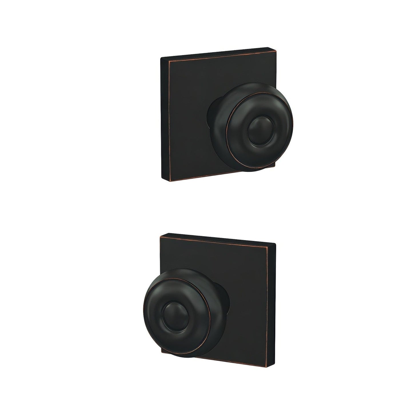 Schlage FC21GEO-COL Georgian Knob with Collins Rose Passage & Privacy Door Knob