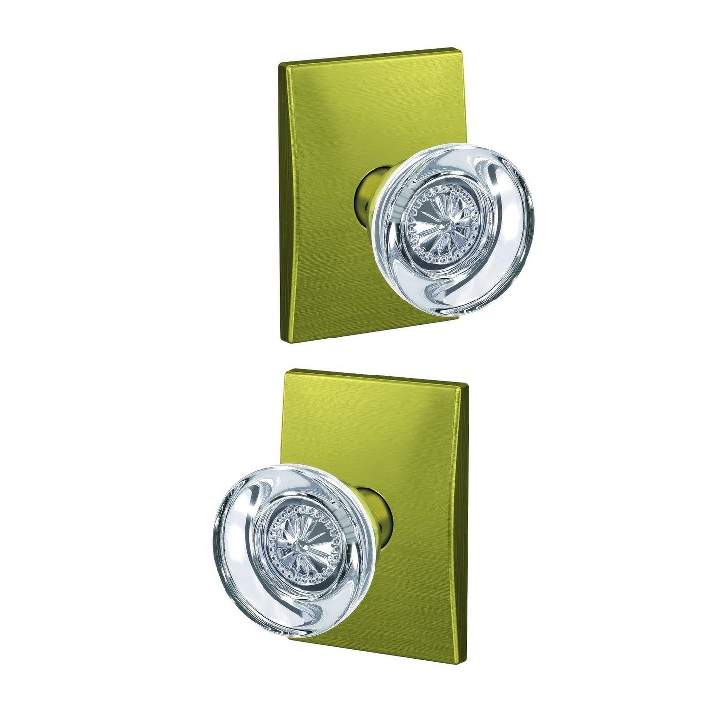 Schlage FC21HOB-CEN Hobson Knob with Century Rose Passage & Privacy Door Knob
