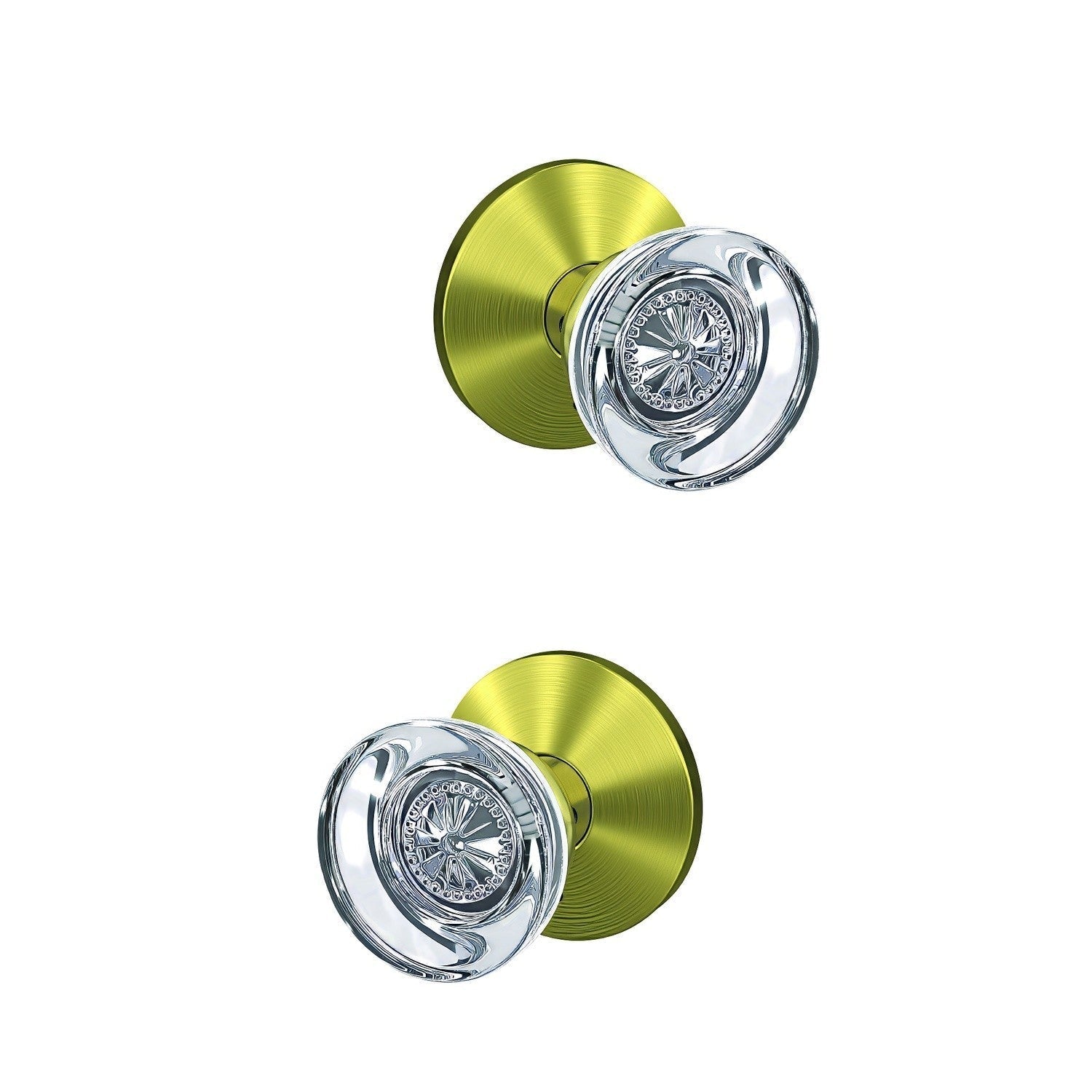 Schlage FC21HOB-KIN Hobson Knob with Kinsler Rose Passage & Privacy Door Knob