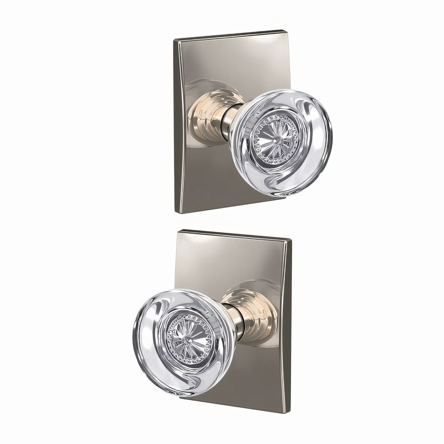 Schlage FC21HOB-CEN Hobson Knob with Century Rose Passage & Privacy Door Knob