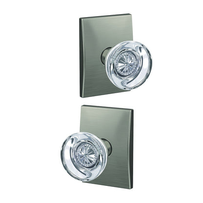 Schlage FC21HOB-CEN Hobson Knob with Century Rose Passage & Privacy Door Knob