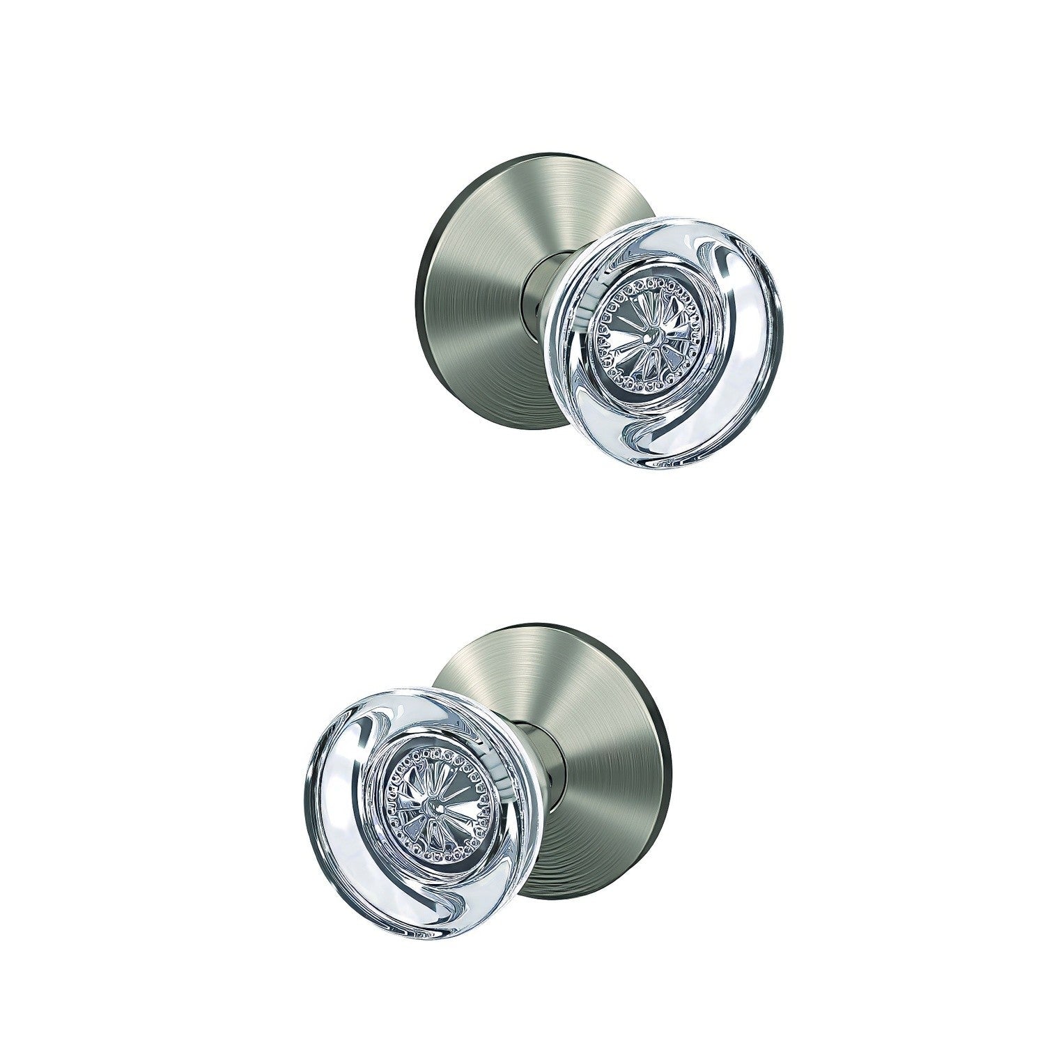 Schlage FC21HOB-KIN Hobson Knob with Kinsler Rose Passage & Privacy Door Knob