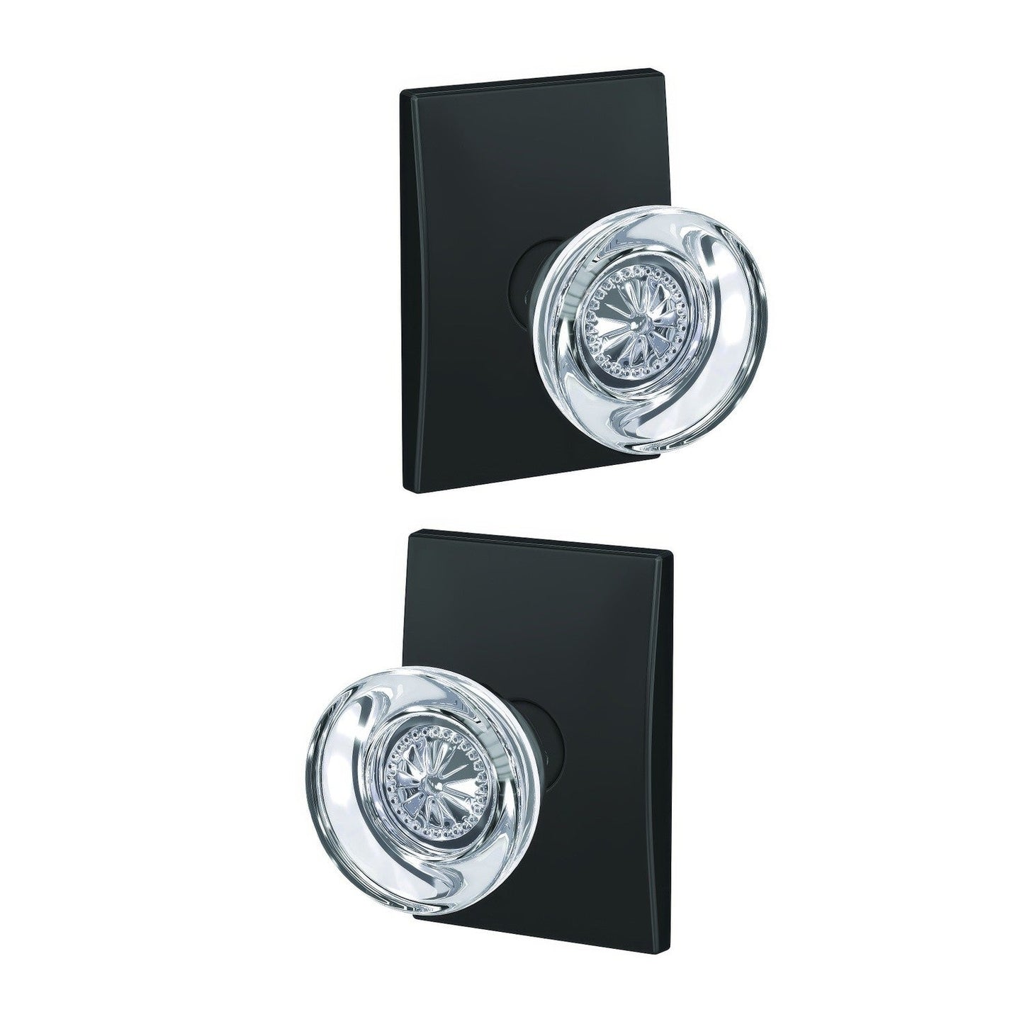 Schlage FC21HOB-CEN Hobson Knob with Century Rose Passage & Privacy Door Knob