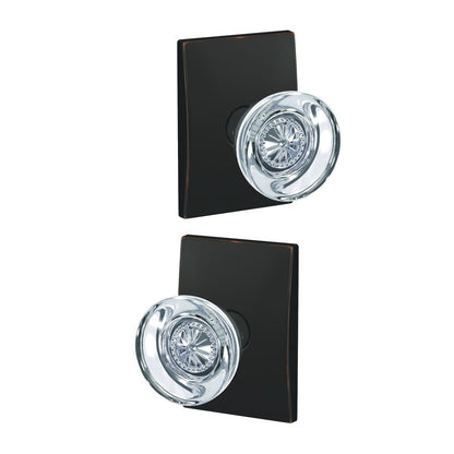 Schlage FC21HOB-CEN Hobson Knob with Century Rose Passage & Privacy Door Knob