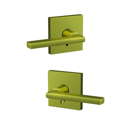 Schlage FC21LAT-COL Latitude Lever with Collins Rose Passage & Privacy Door Lever