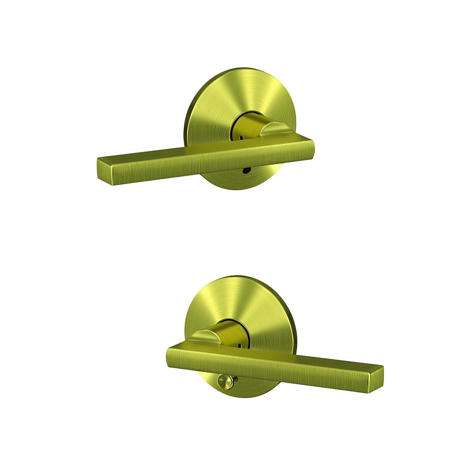 Schlage FC21LAT-KIN Latitude Lever with Kinsler Rose Passage & Privacy Door Lever
