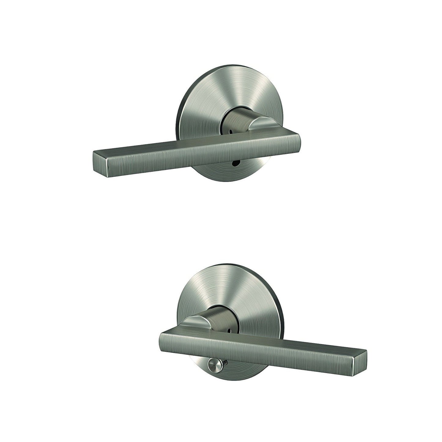 Schlage FC21LAT-KIN Latitude Lever with Kinsler Rose Passage & Privacy Door Lever
