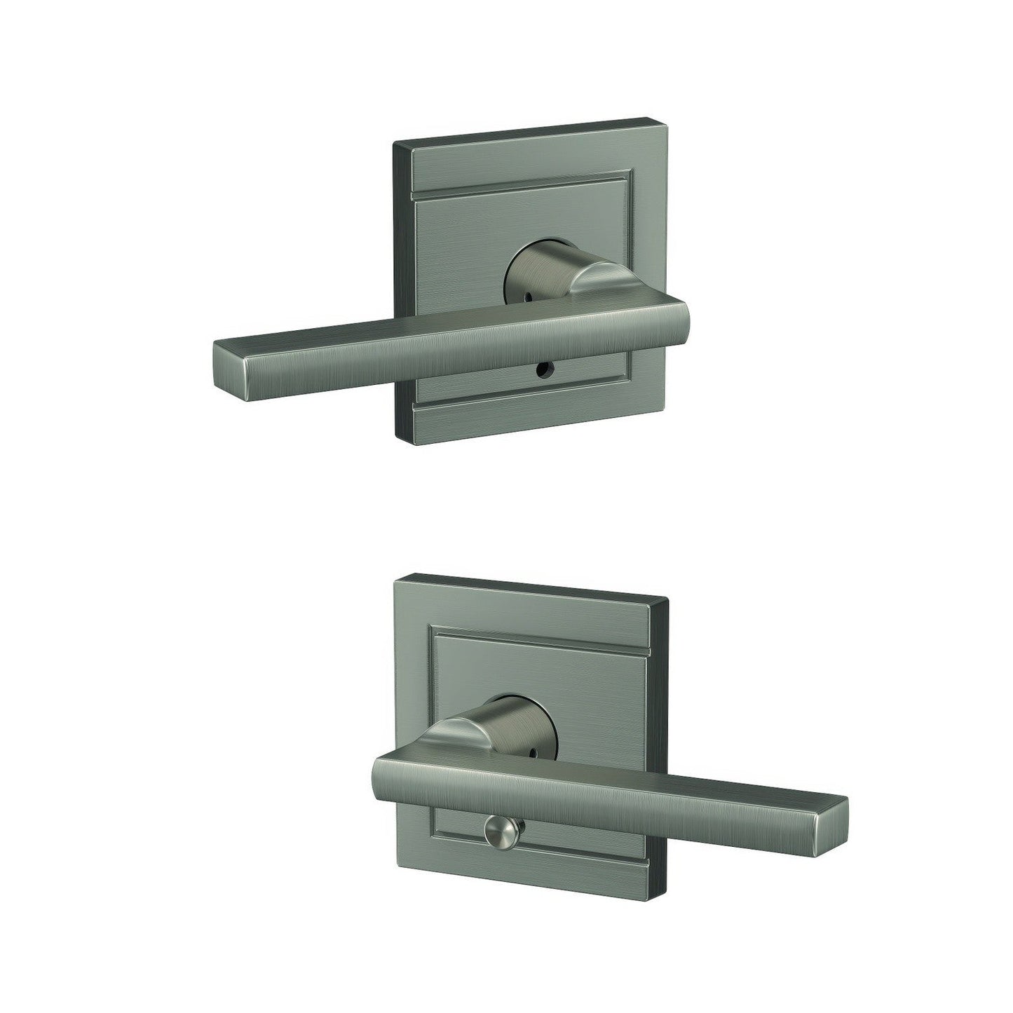 Schlage FC21LAT-ULD Latitude Lever with Upland Rose Passage & Privacy Door Lever