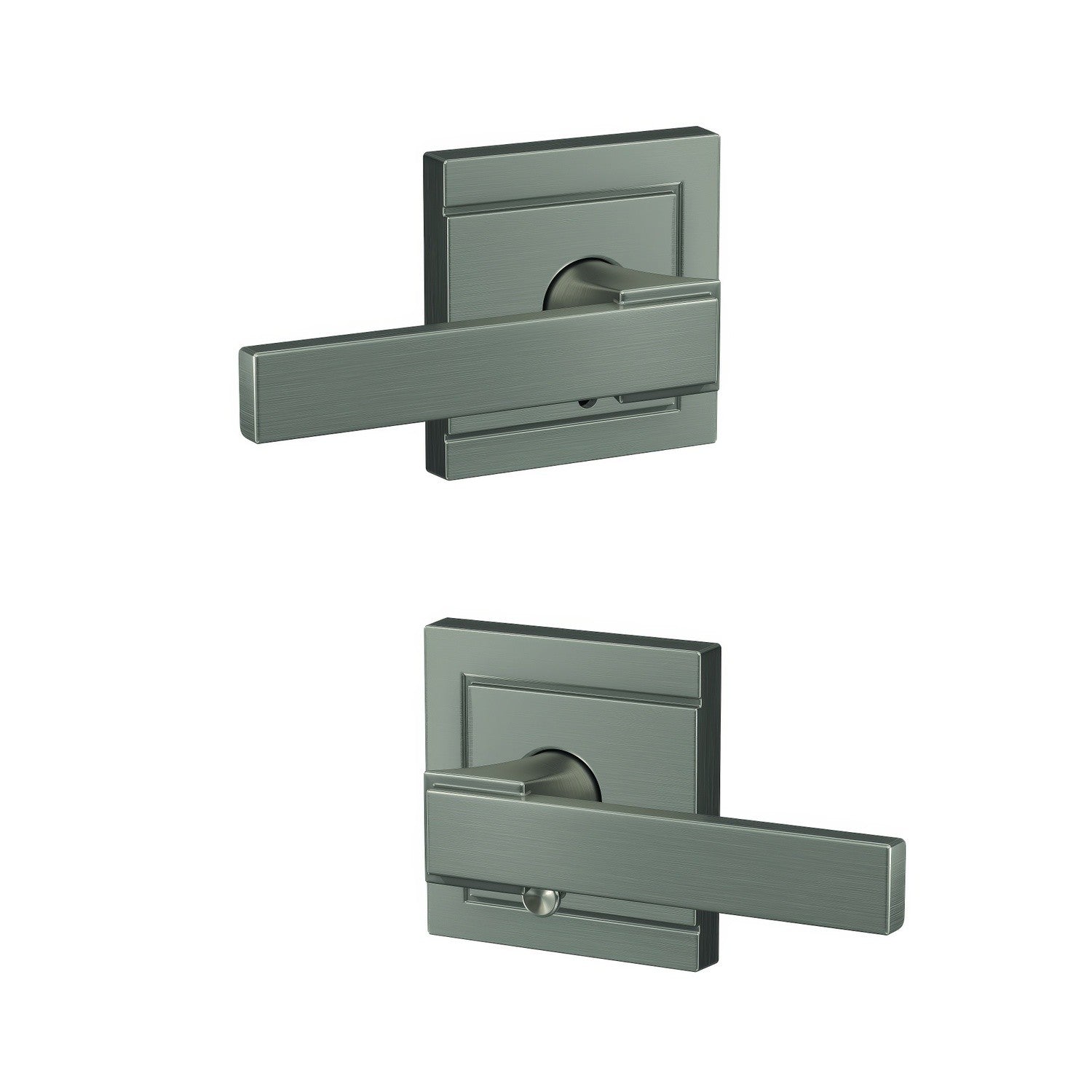 Schlage FC21NBK-ULD Northbrook Lever with Upland Rose Passage & Privacy Door Lever