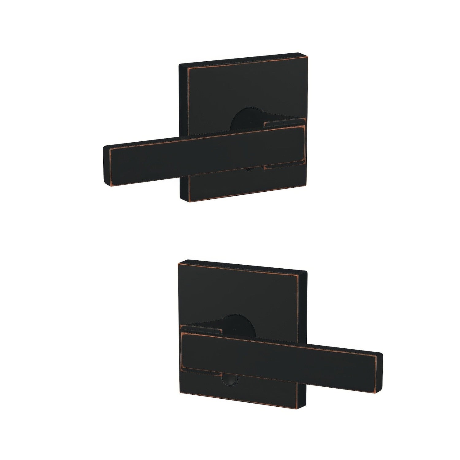 Schlage FC21NBK-COL Northbrook Lever with Collins Rose Passage & Privacy Door Lever
