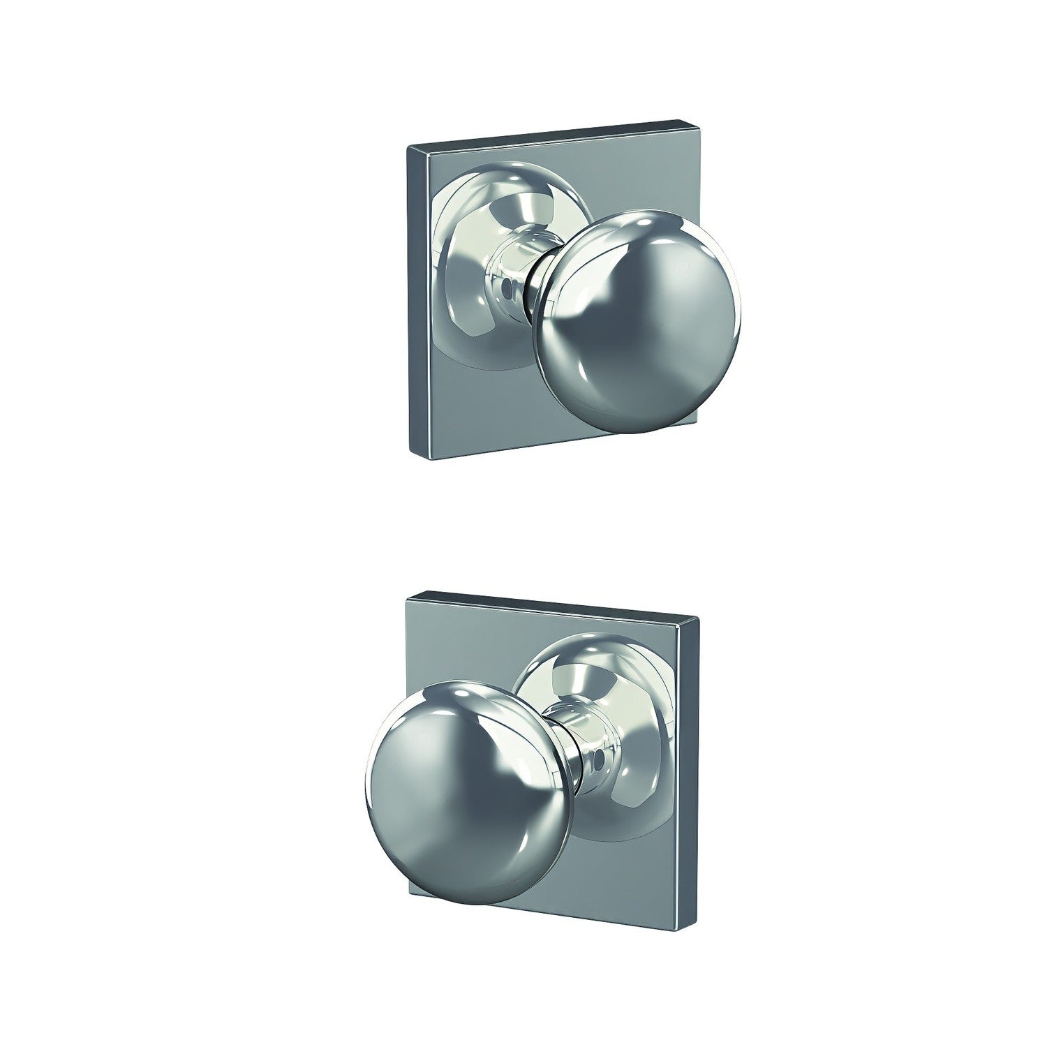 Schlage FC21PLY-COL Plymouth Knob with Collins Rose Passage & Privacy Door Knob