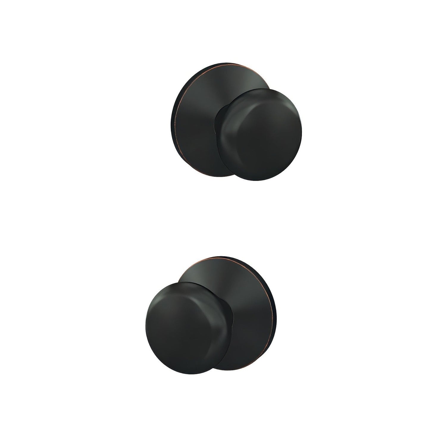 Schlage FC21PLY-KIN Plymouth Knob with Kinsler Rose Passage & Privacy Door Knob