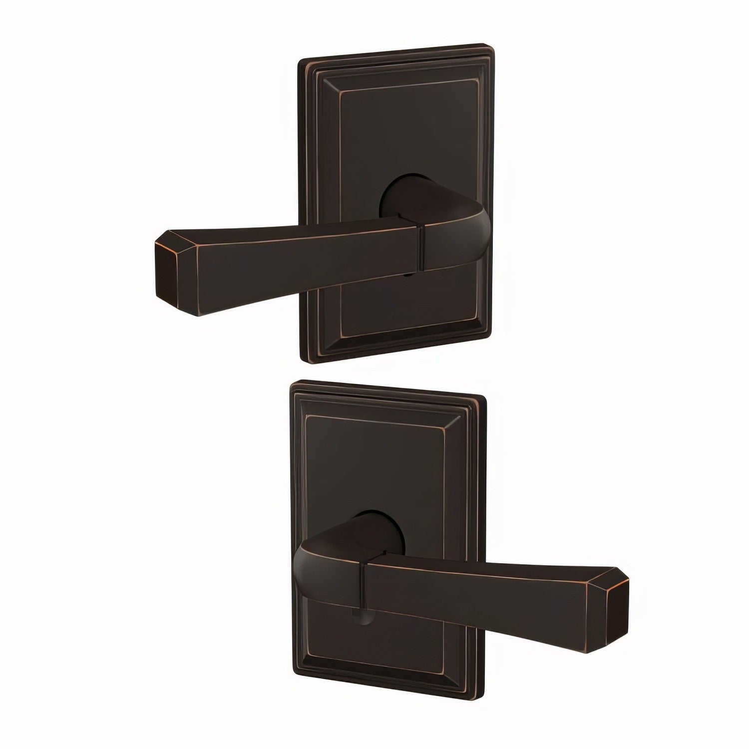 Schlage FC21RVT-GDV Rivington Lever with Grandville Rose Passage & Privacy Door Lever