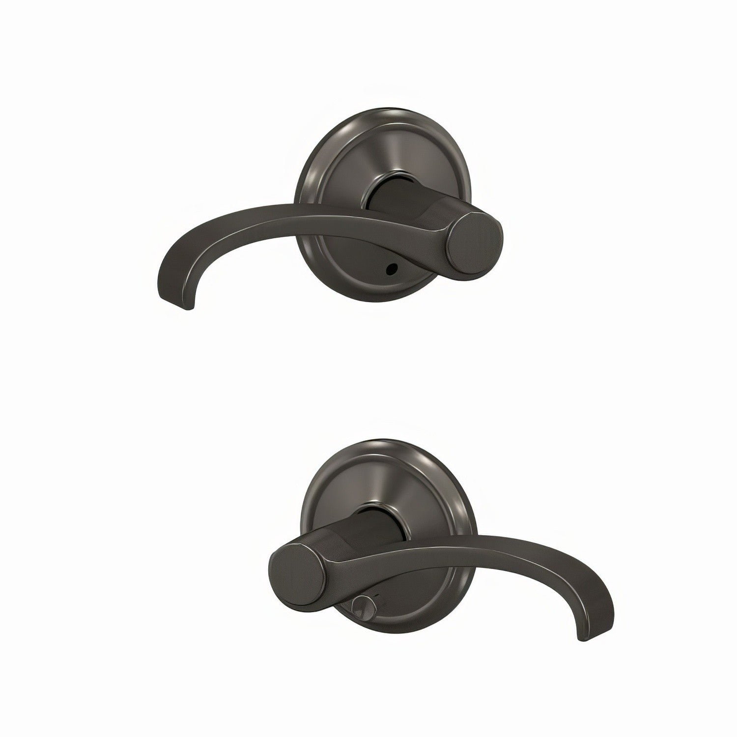 Schlage FC21WIT-ALD Whitney Lever with Alden Rose Passage & Privacy Door Lever