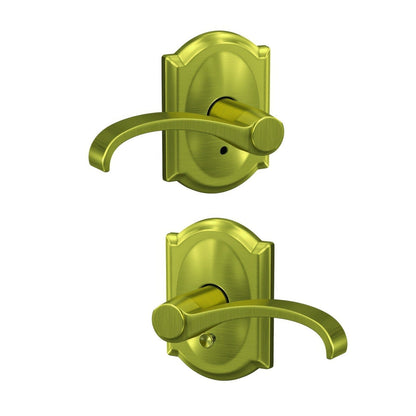 Schlage FC21WIT-CAM Whitney Lever with Camelot Rose Passage & Privacy Door Lever