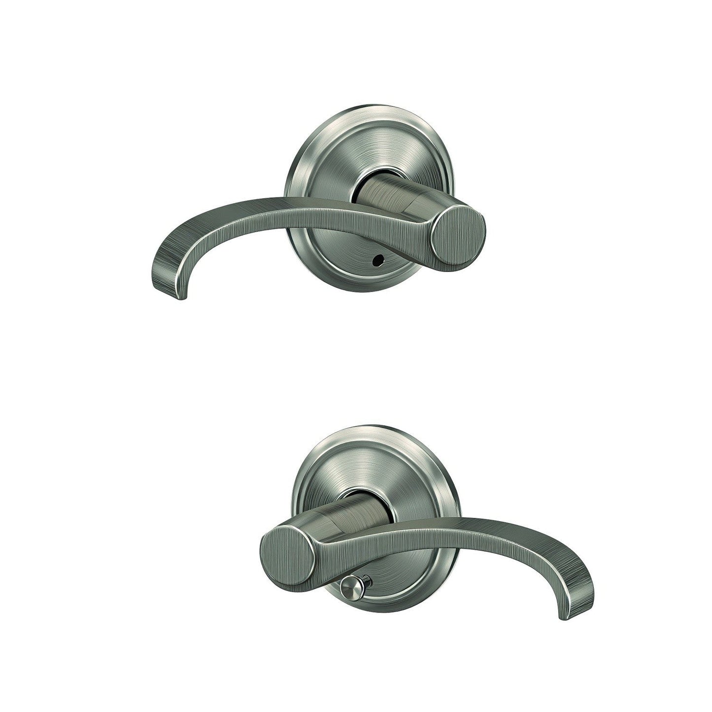 Schlage FC21WIT-ALD Whitney Lever with Alden Rose Passage & Privacy Door Lever