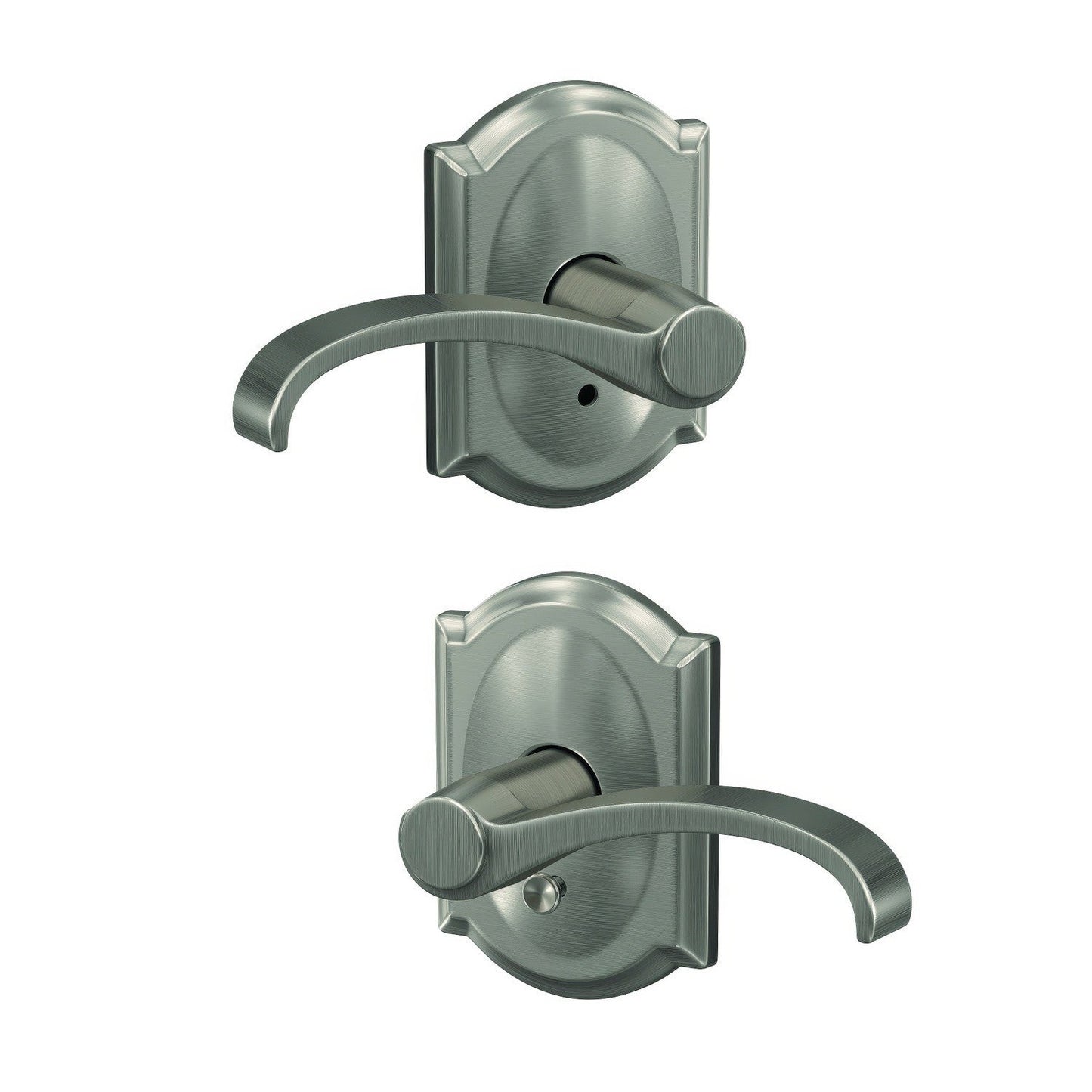 Schlage FC21WIT-CAM Whitney Lever with Camelot Rose Passage & Privacy Door Lever