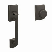 Schlage FC285CEN530BWECEN Century with Bowery Knob with Century Rose Bottom Half Handleset Black Stainless