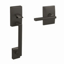Schlage FC285CEN530LATCEN Century with Latitude Lever with Century Rose Bottom Half Handleset Black Stainless
