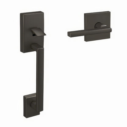 Schlage FC285CEN-LATCOL Century with Latitude Lever with Collins Rose Bottom Half Handleset.