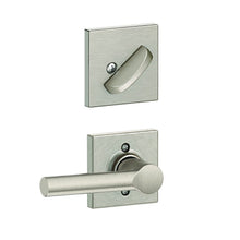 Schlage FC59BRW-COL Custom Broadway Lever with Collins Rose Interior Active Trim.