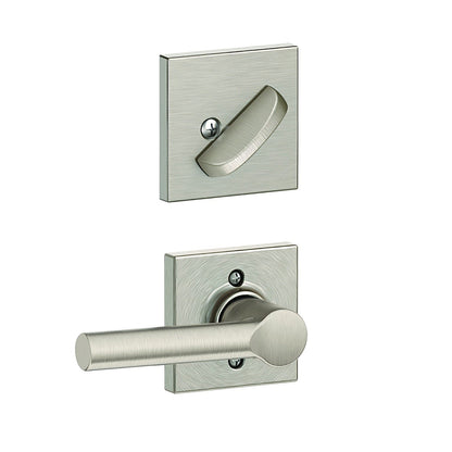 Schlage FC59BRW-COL Custom Broadway Lever with Collins Rose Interior Active Trim.