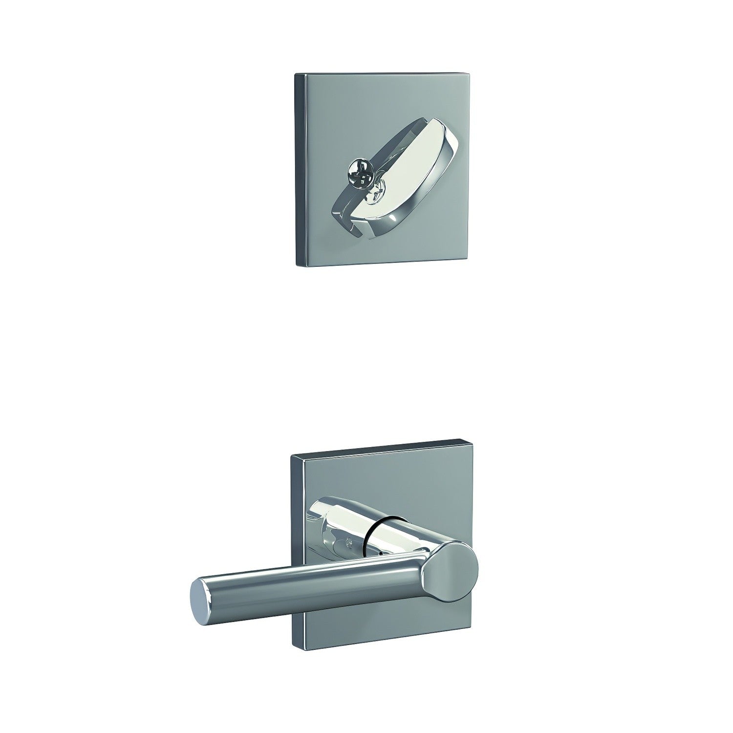 Schlage FC59BRW-COL Custom Broadway Lever with Collins Rose Interior Active Trim.