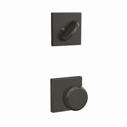 Schlage FC59BWE-COL Bowery Knob with Collins Rose Interior Active Trim.