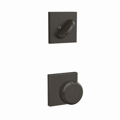 Schlage FC59BWE-COL Bowery Knob with Collins Rose Interior Active Trim.