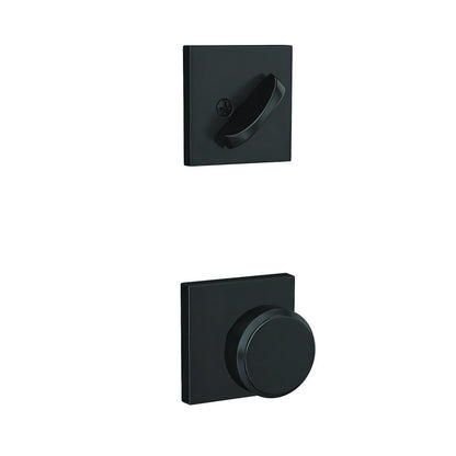 Schlage FC59BWE-COL Bowery Knob with Collins Rose Interior Active Trim.