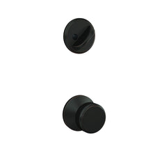 Schlage FC59BWE-KIN Bowery Knob with Kinsler Rose Interior Active Trim Black.