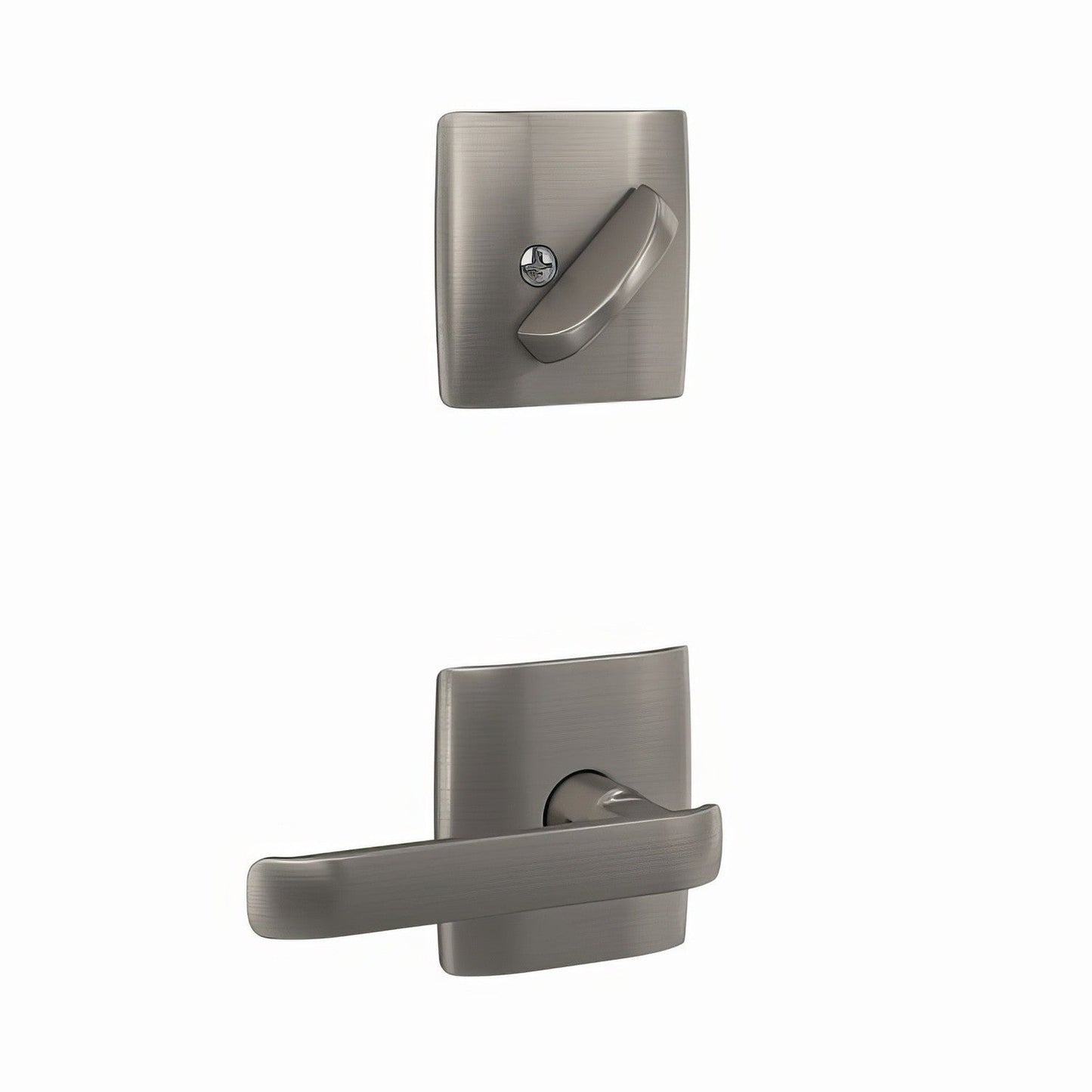 Schlage FC59CYB-DLT Clybourn Lever with Dalton Rose Interior Active Trim.