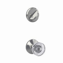Schlage FC59DAW-KIN Dawes Glass Knob with Kinsler Rose Interior Active Trim.